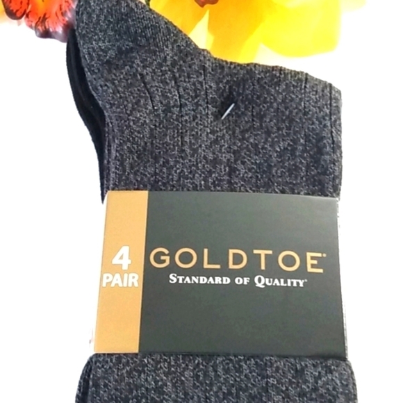 GOLDTOE AQUAFX MOISTURE CONTROL ULTRA SOFT SOCKS 4 PAIR SIZE 10-13 NWT - Picture 2 of 6
